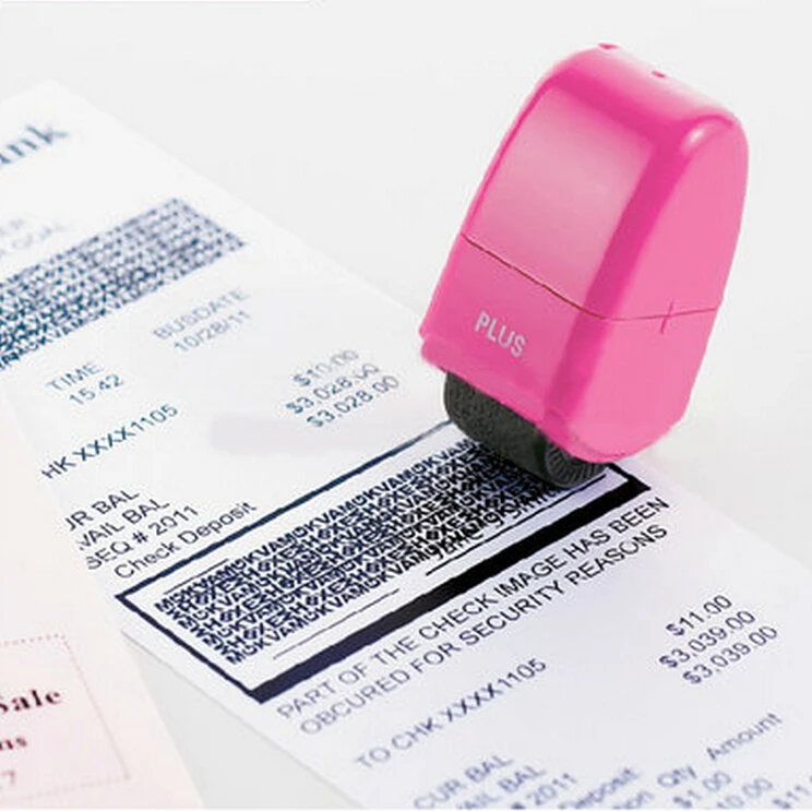 

high quality privacy security roller stamp Japan premium personal privacy protect stamp garbled characters seal Plus IS-520CM