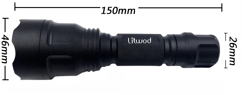 Litwod Z10C8 высокомощный тактический светодиодный светильник-вспышка XM-L2 T6 U3 для самообороны, вспышка, светильник фонарь для охоты, велосипедный светильник