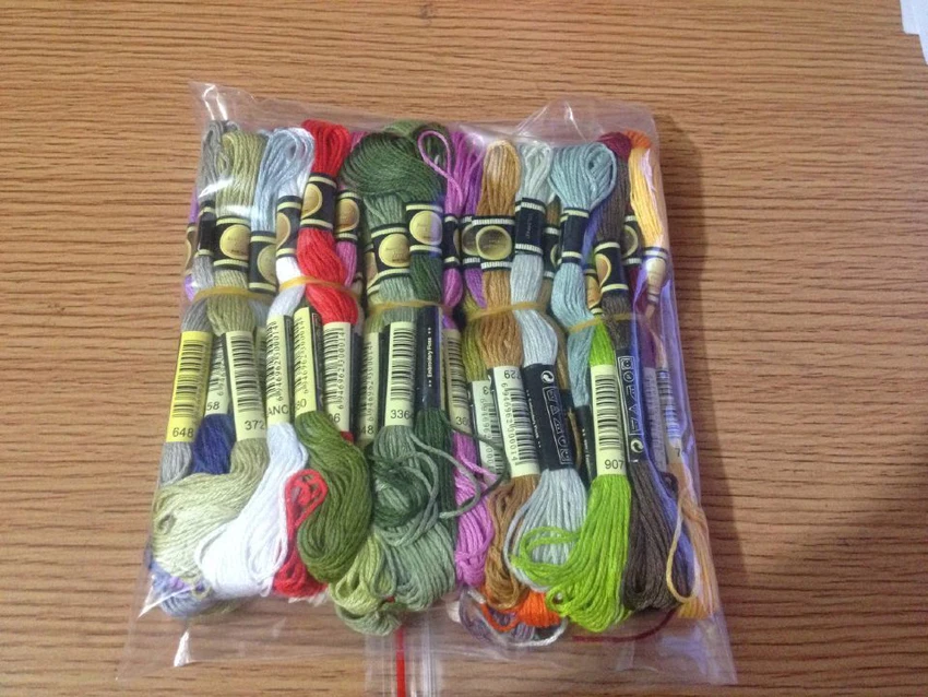 Oneroom 8M многоцветные мягкие хлопчатобумажные нитки для вышивки крестиком, нитки для шитья(случайный цвет