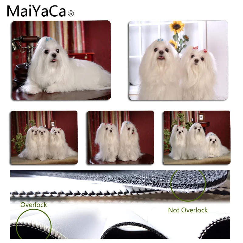 

MaiYaCa Top Quality Maltese dog Durable Rubber Mouse Mat Pad Size for 18x22cm 25x29cm Rubber Rectangle Mousemats