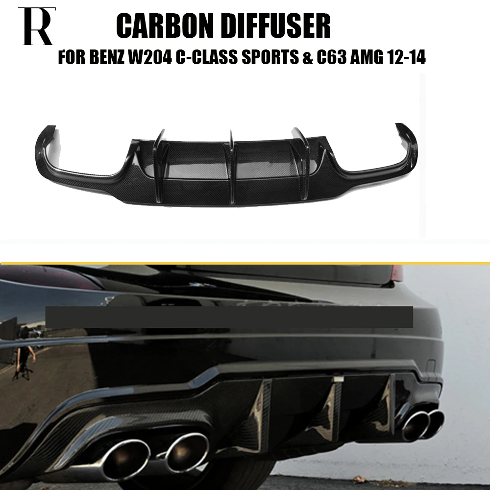 

Carbon Fiber Rear Lip Diffuser Spoiler for Benz W204 C63 C180 C200 C250 C300 C350 With Amg Package 4Door & 2Door 2012 2013 2014