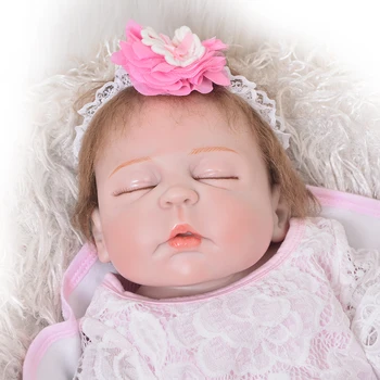 

Bebe doll reborn menina 23"57cm oyuncak bebekler silicone body vinyl newborn babies alive princess doll toys for child gift