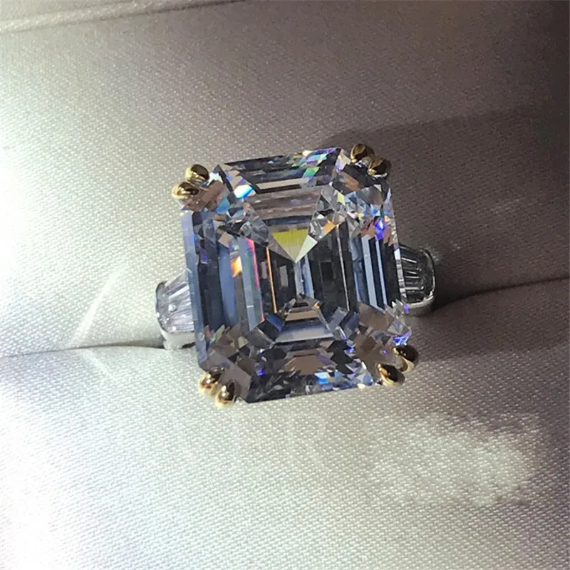 Роскошное кольцо для обещаний, 925 пробы, серебряное кольцо, 6ct, AAAA, Sona, cz, обручальное кольцо, кольца для женщин, свадебные, массивные, вечерние, ювелирные изделия