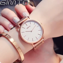 GIMTO платье золотые женские часы роскошные часы бренд любителей женские браслеты кварцевые часы водонепроницаемые женские спортивные relogio feminino