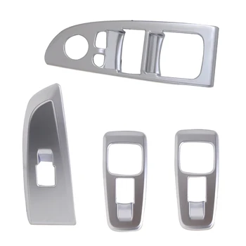 

beler 4pcs Interior Door Armrest Panel Window Switch Decoration Car Accessories Cover Trims Fit for BMW 7 Series 2016-2017