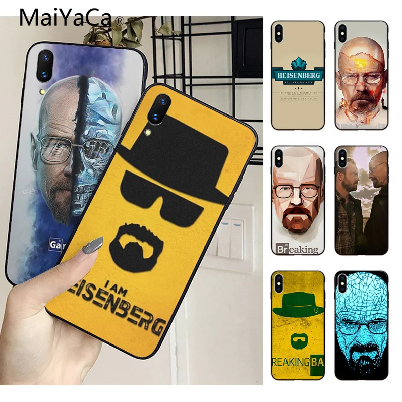 

MaiYaCa Breaking Bad Heisenberg TV Show Cellphones cover For iphone X 8 8plus 7 7plus 6plus 6s 5S SE XS XR XSMAX