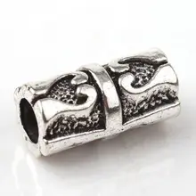 100Pcs Tibetan Silver Zinc Alloy Tube Carved Heart Spacer Beads Fit European Bracelet 7x14mm ZH790 faux turquoise carved alloy bracelet