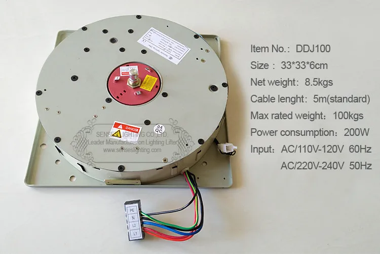 100 кг 6 м Хрустальный подъемник для люстры освещение подъемник Люстра подъёмник для освещения подъемник, 110 V-240 V провод управления+ пульт дистанционного управления