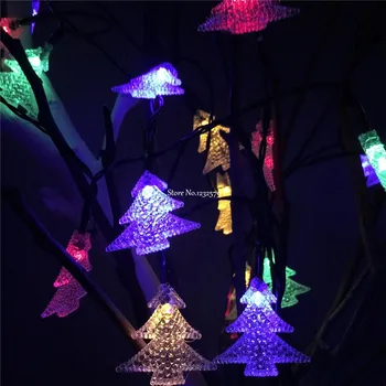 

Waterproof 6M 30 LED Solar Powered Christmas Tree Shape Fairy String Light for Wedding Xmas Party Festival Outdoor Garden Decor