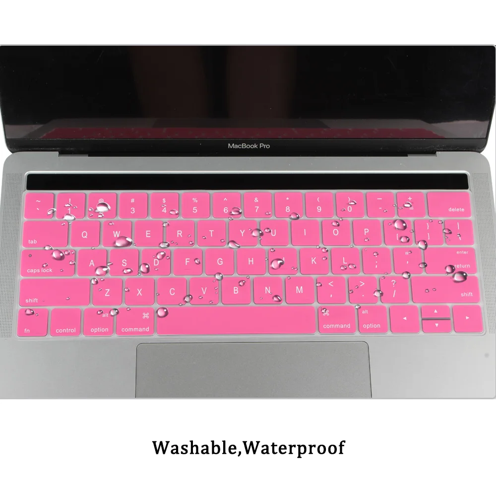 Клавиатура протектор для Macbook новейший Pro 13 15 дюймов с сенсорной панелью A1706 A1707