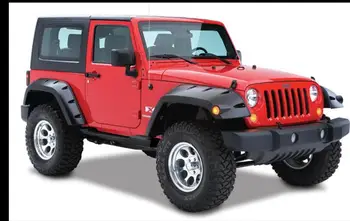

Car Car Wheel Eyebrow Round Arc Fender Mud Flaps Mudguards Splash Guards For jeep wrangler JK 2007-2018 by EMS (4pcs/set)