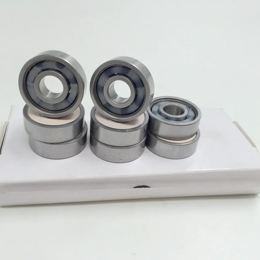8pc/set Ceramic red Skateboard bearing 608-rs 8*22*7 mm Super fast Ceramic bearing for Inline skates Skateboard Scooters