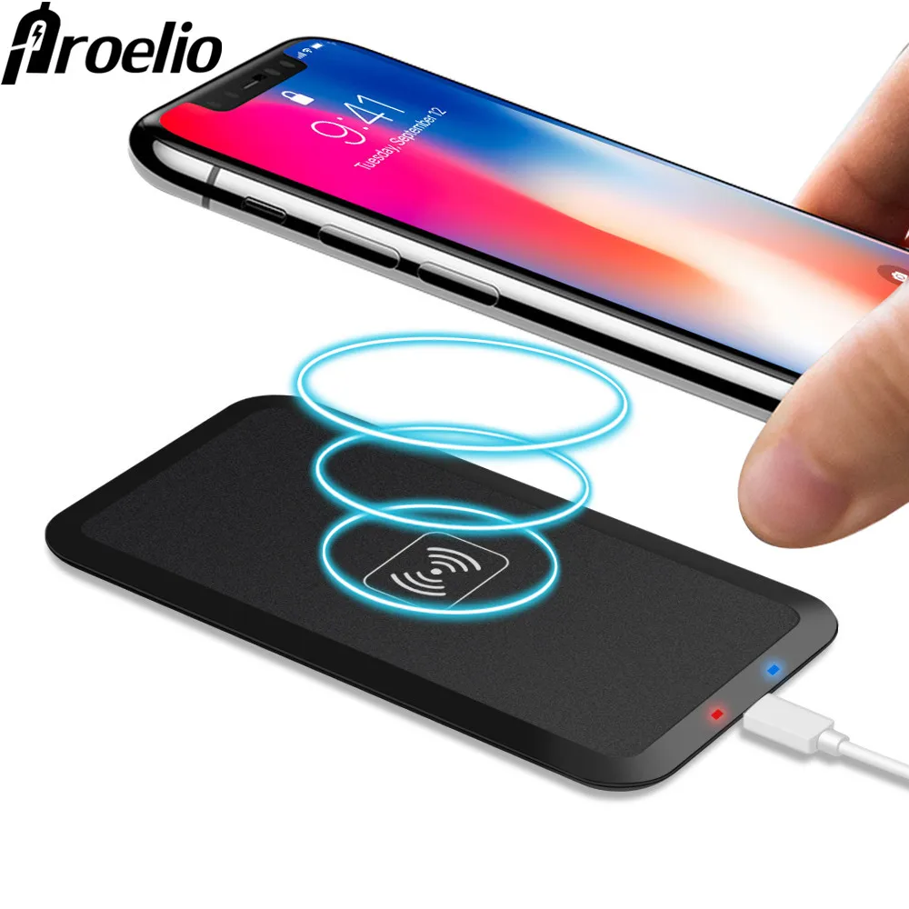 

Proelio Wireless Charger For iphone 8/8 Plus X 10 Universal Qi Wireless Charger Charging Pad For Samsung Galaxy S8 S9 Plus S7 S6