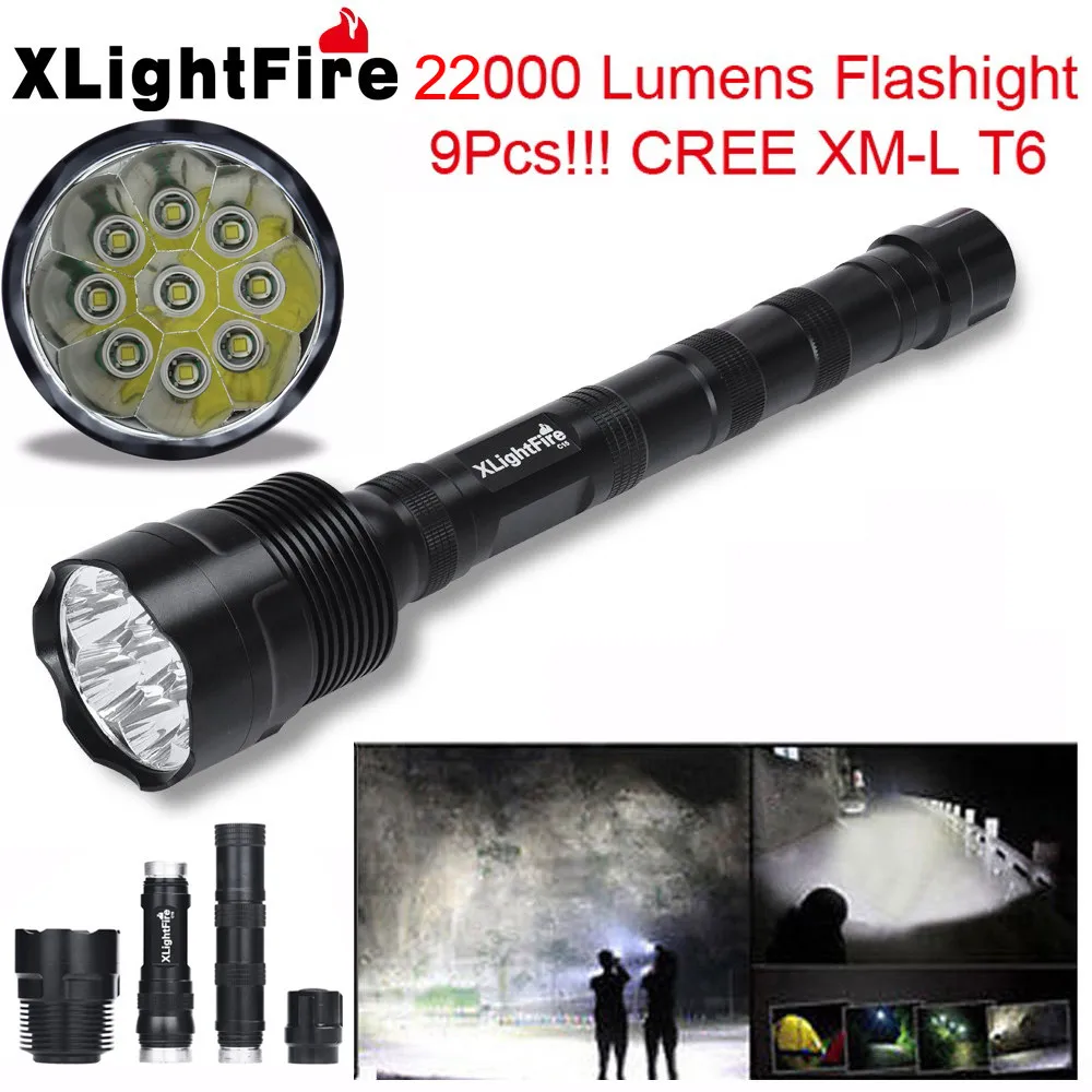 2019 Новый высокое качество XLightFire 22000 люмен 9x XML T6 5 Режим 18650 супер яркий
