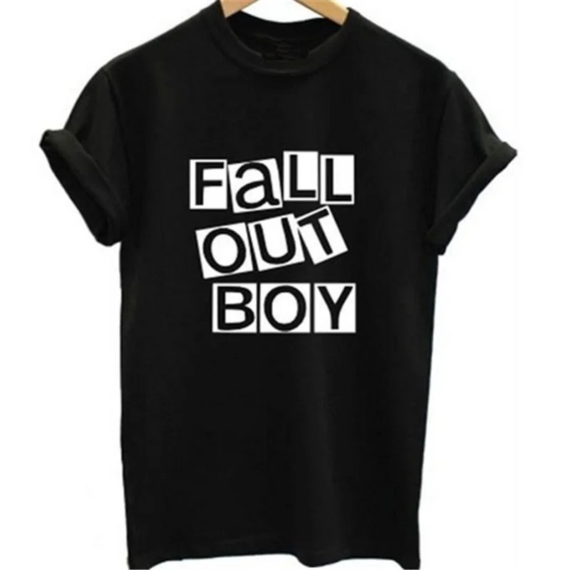 Fall Out Boy Funny Letter T-Shirt Feminina Fashion Summer 2017 Women&Men T Shirt Homme Rock Band Printed Tshirt Graphic Tops Tee