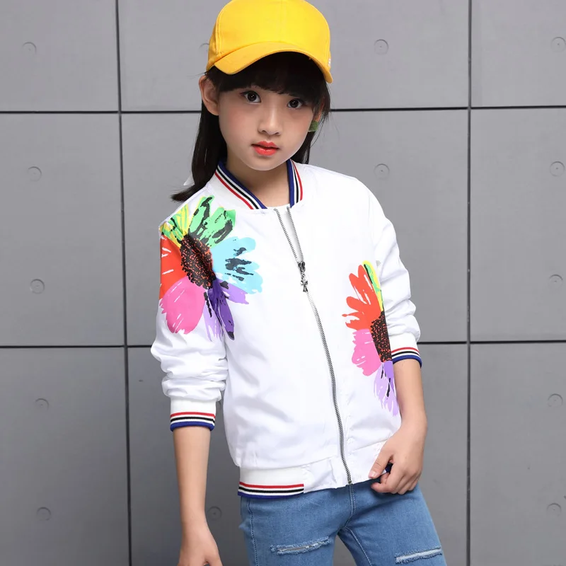 Весенняя куртка для девочек, пальто на молнии для девочек, детская ...