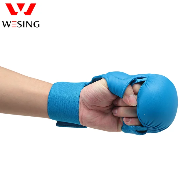 Wesing Karate Gloves Approved WKF Karate Mitts with Thumb or without