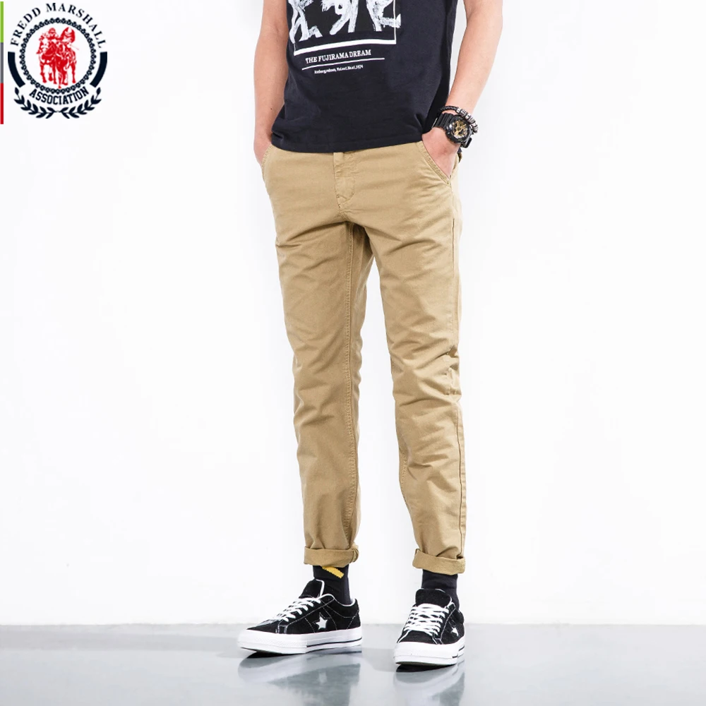 

Fredd Marshall 2018 New Fashion 100% Cotton Casual Business Pants Plus Size Male Trousers Men's Slim Long Pants Solid Pants 3262