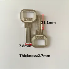 B029 дом заготовки ключей для двери 7,8 мм ширина слесарные принадлежности болванки ключей(15 шт./лот