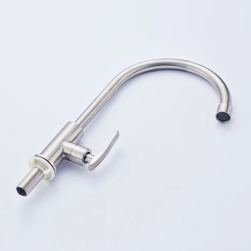 Fapully Kitchen Faucets Stainless Steel Nickel Brushed Brass Kitchen Hot and Cold Taps Single Handle Mixer Faucets 935-33N-SS Fapully Kitchen Faucets Stainless Steel Nickel Brushed Brass Kitchen Hot and Cold Taps Single Handle Mixer Faucets 935-33N-SS