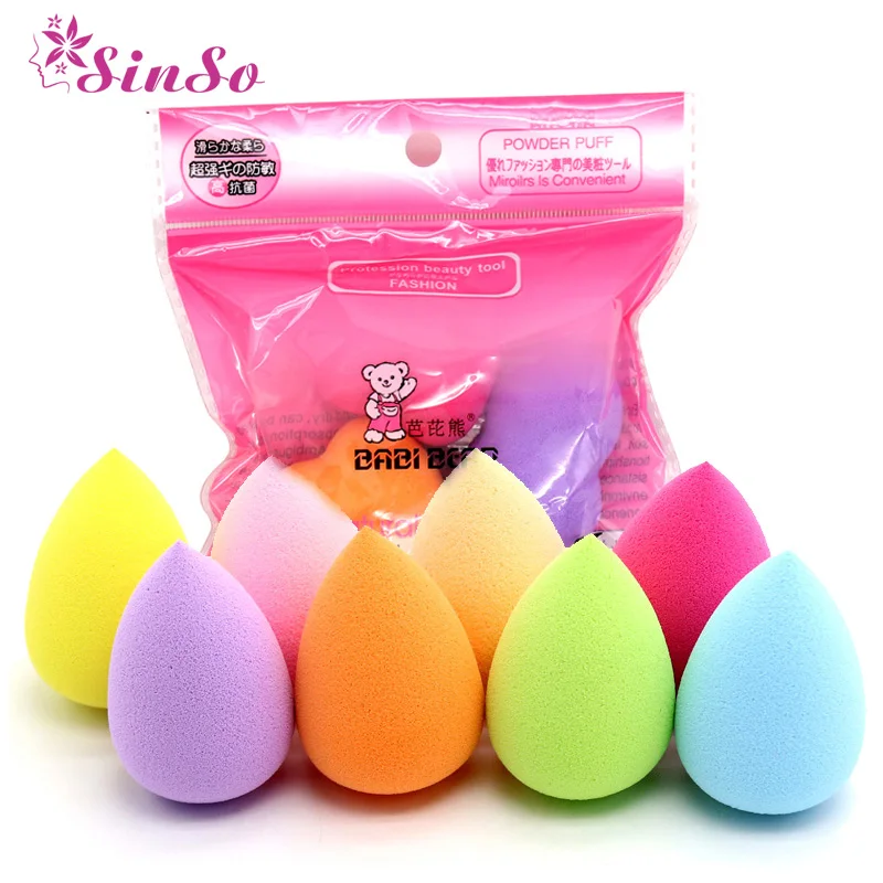 Sinso 4Pcs Makeup Sponge Top Quality Real Soft Powder Beauty Cosmetic Puff Soft Make up Cosmetic Tools Water-Drop Shape 8Colors Sinso 4Pcs Makeup Sponge Top Quality Real Soft Powder Beauty Cosmetic Puff Soft Make up Cosmetic Tools Water-Drop Shape 8Colors
