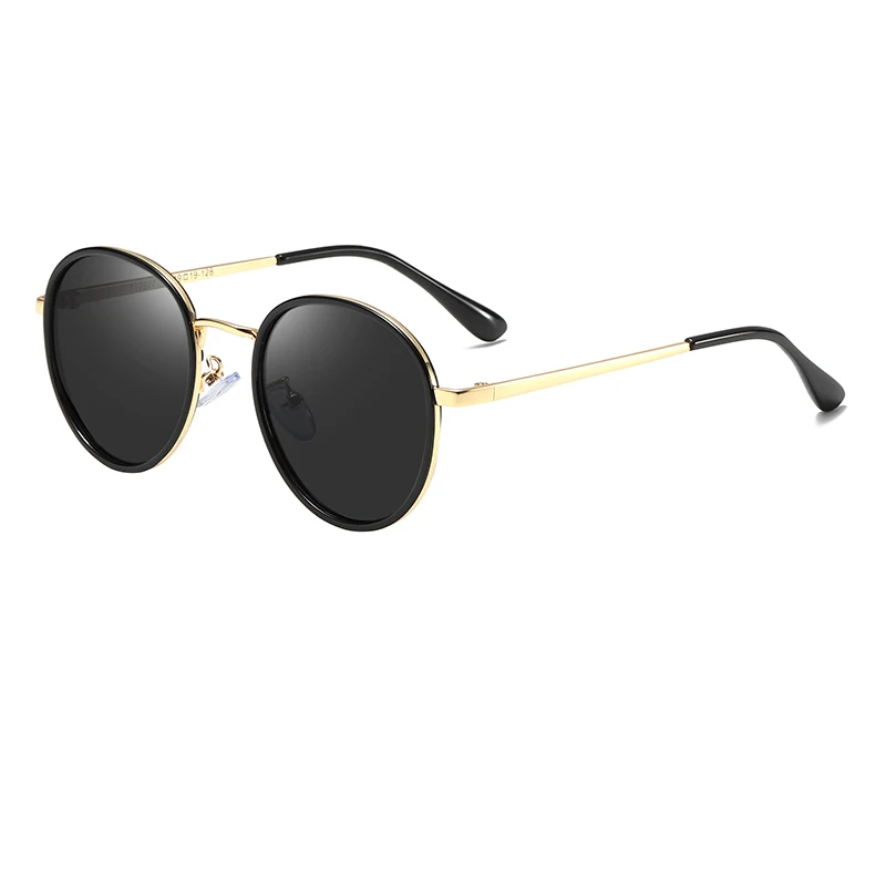 Поляризованные солнцезащитные очки для детей с чехлом для мальчиков и девочек Защитные солнцезащитные очки подарок для детей женщин UV400 - Цвет линз: Черный