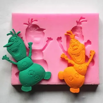 

Cute Silicone Cake Mold Lovely Olaf Christmas Wedding Cake Decoration Fondant Mold Home DIY Baking Accessories