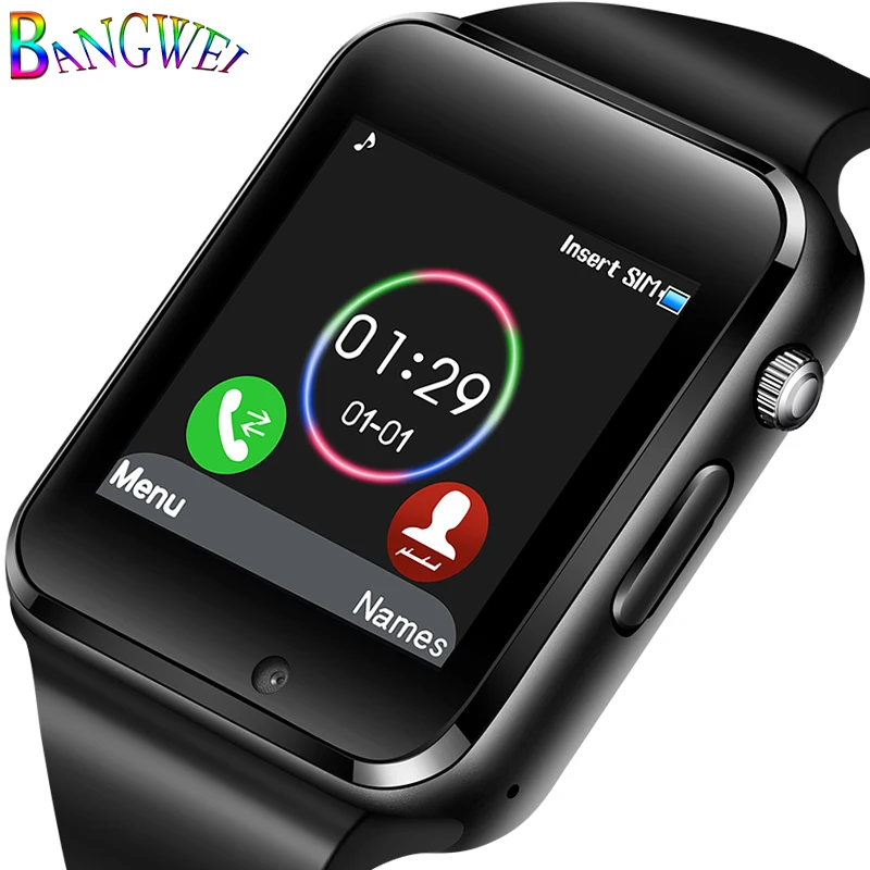 

BANGWEI New WristWatch Bluetooth Smart Watch Sport Pedometer With SIM Camera Smartwatch For Android Smartphone Men Watch Russia