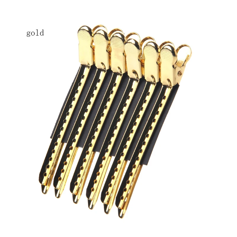 12 pçs metal apertando cabelo pato grampo