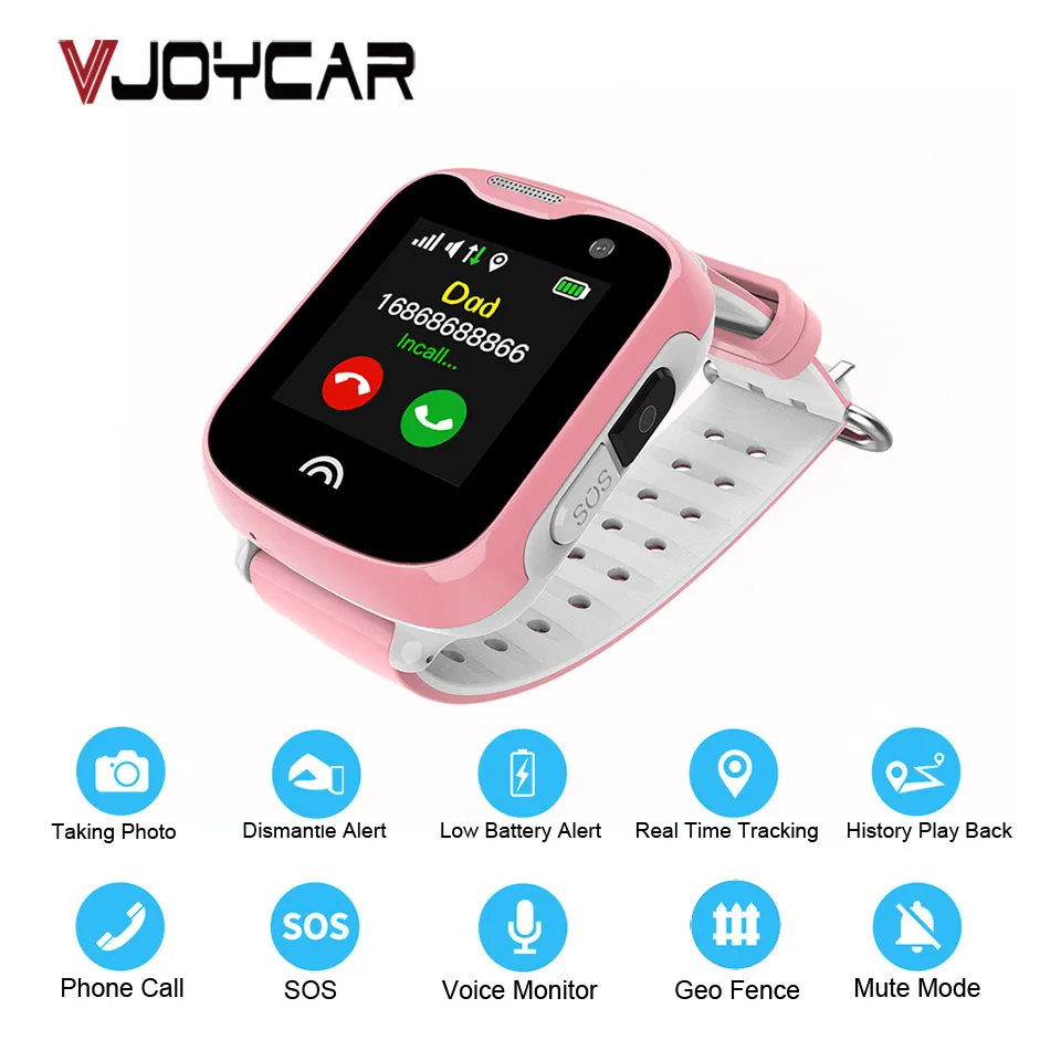 Детские часы VJOYCAR D7 с GPS трекером детская камера дистанционным управлением