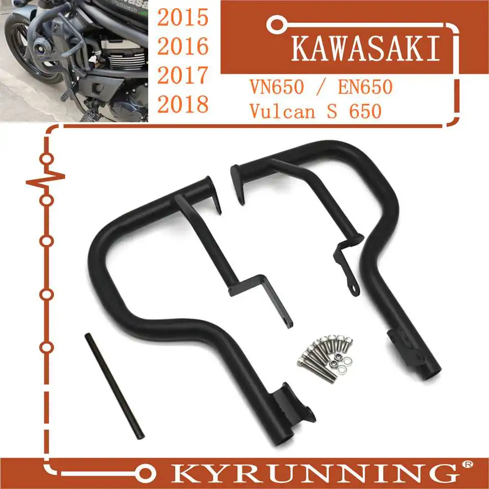 

Teng Worship Motorcycle Engine Bumper Guard Crash Bars Protector Steel For KAWASAKI VN650 Vulcan S 650 EN650 2015 2016 2017 2018
