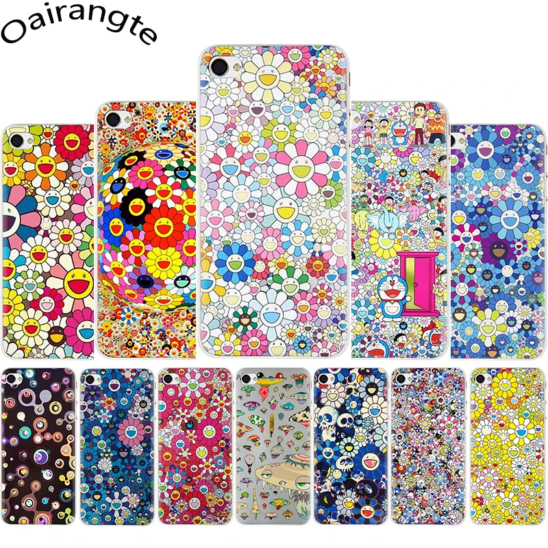 

Murakami Takashi Sunflower Hard Phone Cover Case for iphone 5 5s SE 5C 6 6s 7 8 Plus X XR XS Max 11 Pro Max