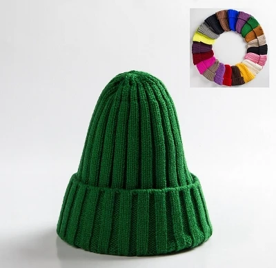 Toivotukasia русская осенне-зимняя вязаная шапка с застежкой сзади, Женская Модная элегантная женская шапка - Цвет: green 7603
