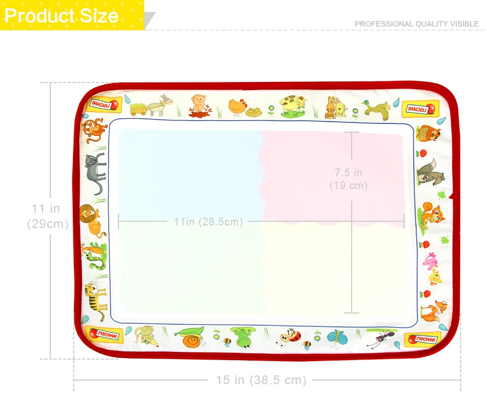 38,5*29 см Коврик для рисования водой и волшебная ручка доска для рисования водой, раскрашивающие игрушки, коврик для рисования, обучающие игрушки для детей, Рождественский подарок