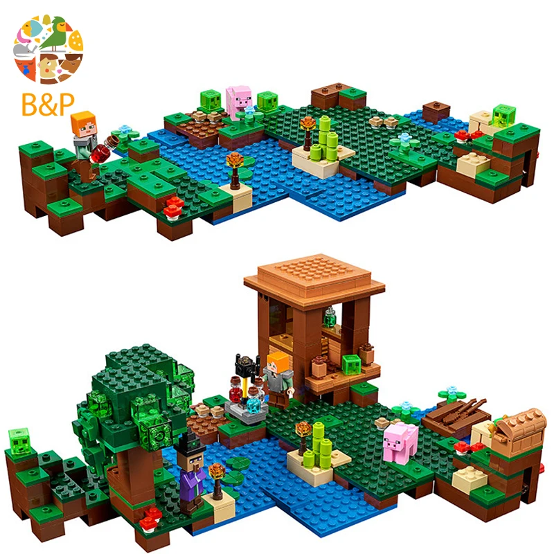 Tanie 21133 508 sztuk My worlds Series The Witch Hut Model klocki do budowy zestaw klocków zabawki dla dzieci 10622 prezent