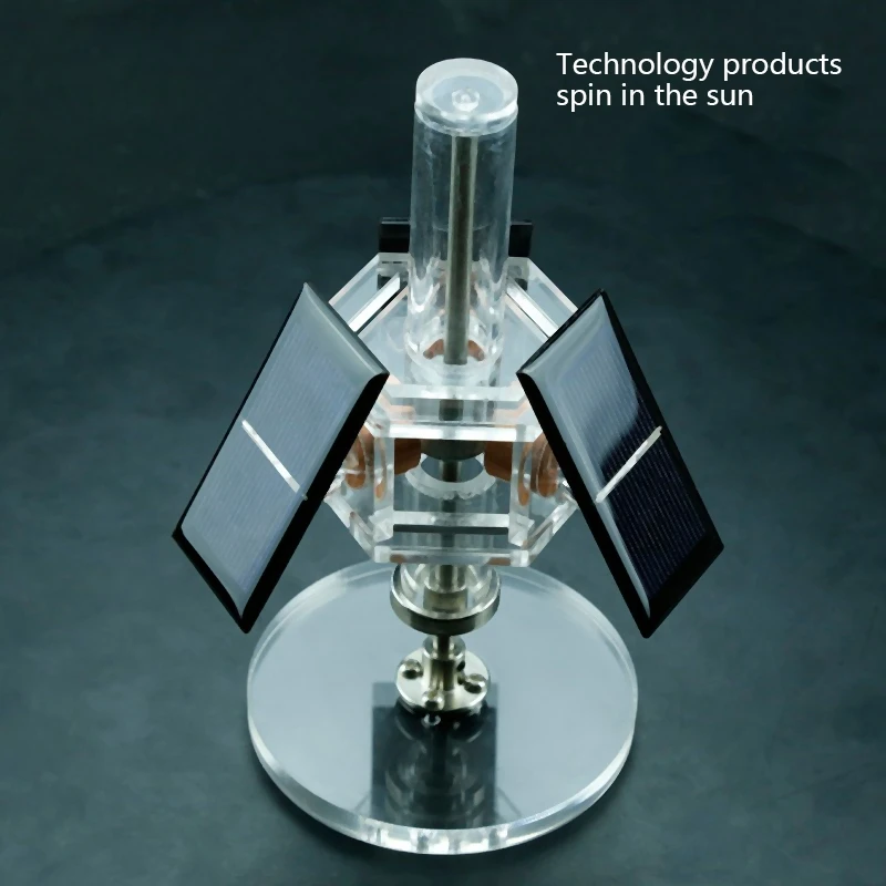 Популярный Магнитный левитационный Солнечный двигатель трехсторонний вертикальный бесщеточный двигатель Diy обучающая модель/научный эксперимент