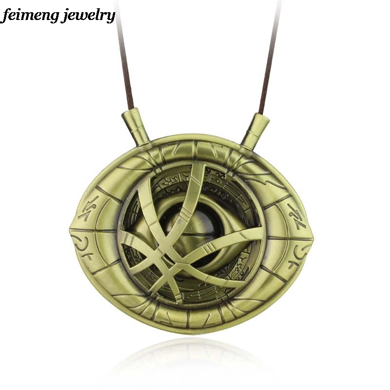 

Big Doctor Strange Necklace Dr.Strange Steve Cosplay Agamotto eye Pendent Necklace Genuine Leather Jewelry Christmas Gift8*8.4cm