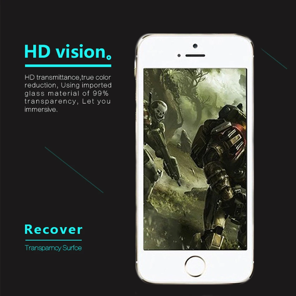 Ультратонкий 9 9н 2.5D Премиум Закаленное Стекло Экран Протектор Для iPhone 5 5S 6 S 7 плюс