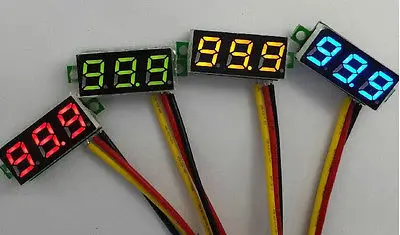 

2PCS Mini DC 0-100V Green LED 3-Digital Display Voltage Voltmeter Panel Motor