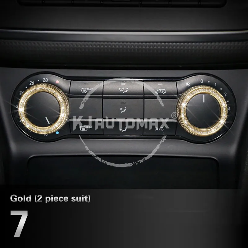 KJAUTOMAX для Mercedes Benze B200 B180 B260 с украшением в виде кристаллов украшения стайлинга автомобилей Кондиционер кольцо выхода дверной болт крышки логотип рама