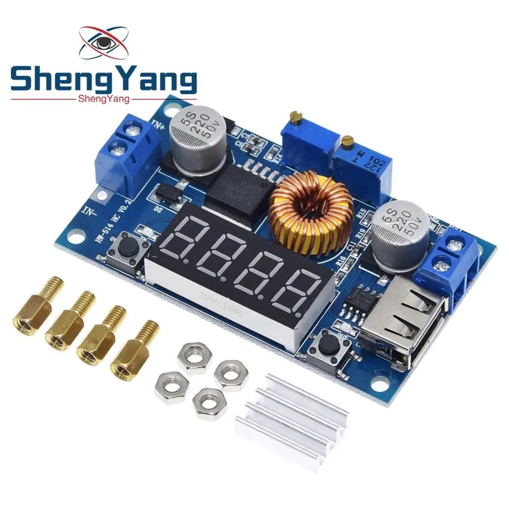 ShengYang DC DC 5A цифровой светодиодный привод литиевый аккумулятор зарядное устройство Модуль CC/CV USB понижающий преобразователь с вольтметром амперметр|Интегральные схемы|   | АлиЭкспресс