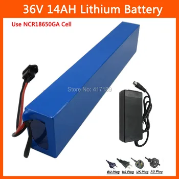 

500W 36V Lithium Battery 36V 14AH ebike battery 36v scooter batteria Use GA 3500MAH cell with 15A BMS 42V 2A charger