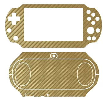 

Golden Carbon Fiber Vinyl Skin Sticker Protector for Sony PS vita 2000 PSvita PSV 2000 skins Stickers for PSV2000