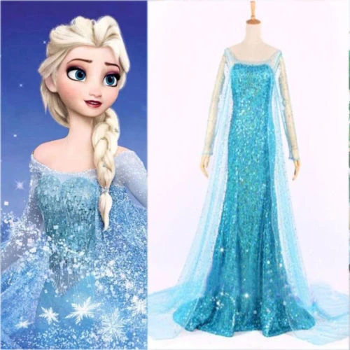 Disney vestido de Cenicienta para mujer adulta, disfraz de princesa Elsa,  Sexy, para Halloween, Carnaval, Frozen - AliExpress