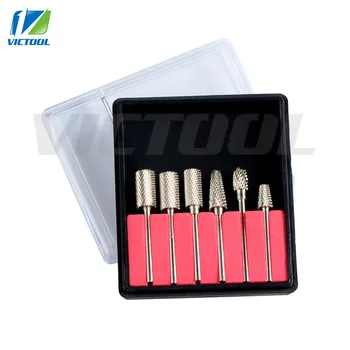 

6pcs/set Tungsten Manicure Drill Bits Nail Beauty Burr For Electric Nail Drills Machine Pedicure Foot Care Tools T29