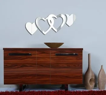

MEYA Love Close Love Sweet Wall Mirror Sticker, Hearts DIY Acrylic Mirror Sticker