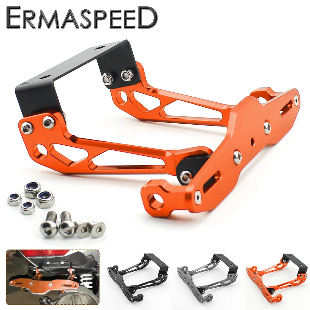 

CNC Aluminum Motorcycle License Plate Holder Rear Registeration Plate Frame Mount Bracket for KTM Duke 125 200 390 690 990 1290