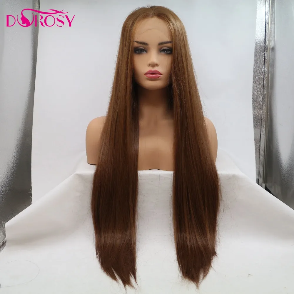 

DOROSY HAIR High Temperature Fiber Perruque 613 Full Long Straight Wigs Blonde Synthetic Lace Front Wig For Women