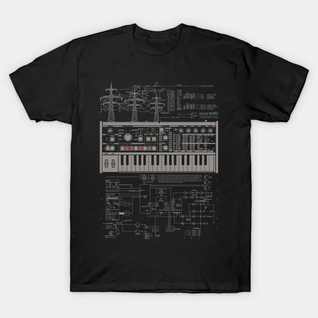 MicroKORG промышленная Футболка Горячая Мужская забавная Повседневная футболка с