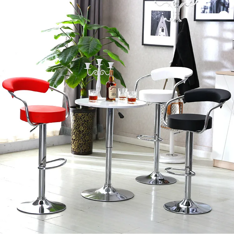 High quality Hot Selling Liftable Bar Chair PU Leather Bar stool comfortable European style Highchair